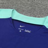2025 Brazil Sapphire Blue Vest Training Jersey(A Set)