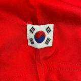 2002 South Korea Home Red Retro Long Sleeve Soccer Jersey