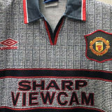1996 M Utd Away Black Retro Soccer Jersey
