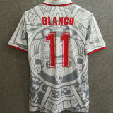 1998 Mexico Away Retro Long Sleeve Soccer Jersey