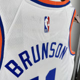 NY Knicks BRUNSON #11 White 75th Retro NBA Jerseys 75周年