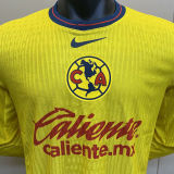 2024/25 Club America Home Yellow Player Version Long Sleeve  Jersey 长袖