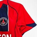 2004/2005 PSG Away Red Retro Soccer Jersey