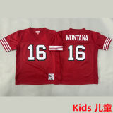 MONTANA #16 San Francisco 49ers Retro Kids NFL Jersey 49人