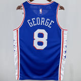 2025 76ers GEORGEG #8 Blue  NBA Jerseys 热压