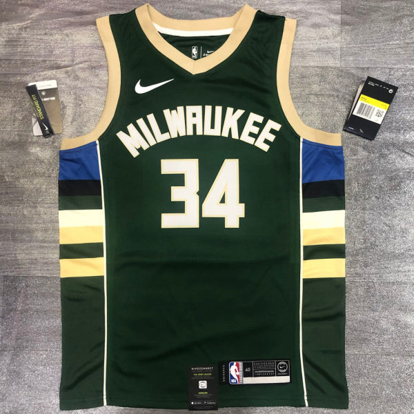 2021 Bucks Antetokounmpo #34 Green NBA Jerseys Hot Pressed