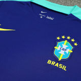 2025 Brazil Sapphire Blue Vest Training Jersey(A Set)