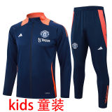 2025 M Utd Sapphire Blue Kids Jacket Tracksuit