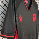 2025/26 Albania Third Black Fans Soccer Jersey 阿尔巴尼亚