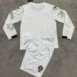 2025/26 Portugal Away Kids Long Sleeve Soccer Jersey 长袖童装
