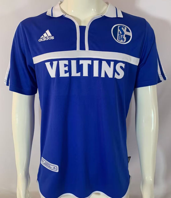 2000/2002 Schalke 04 Home Blue Retro Soccer Jersey