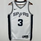 Spurs PAUL  #3  White NBA Jerseys