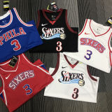 76ers IVERSON #3 Retro White NBA Jerseys
