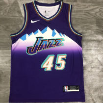 Jazz MITCHELL #45 Snow Mountain Edition Purple NBA Jerseys Hot Pressed