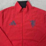 2026 M Utd Red And Black Reversible Windbreaker 双面