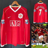2006/07 M Utd Home Red Retro Player Version Soccer Jersey 球员版