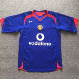 RONALDO #7 M Utd Away Blue Retro Soccer Jersey 2005/06