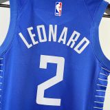 Clippers LEONARD #2 Blue Kids NBA Jersey 热压