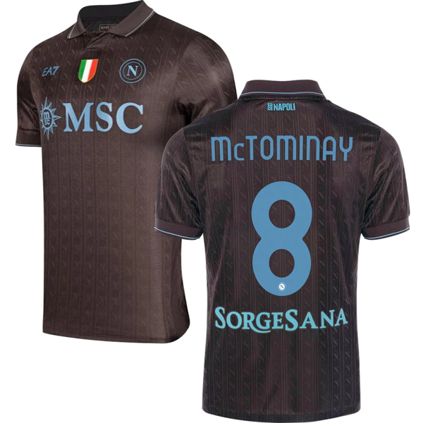 McTOMINAY #8 Napoli Third Fans Soccer Jersey 2025/26 (Have Champion Patch 胸前章 And SORGESANA 号下广告)★★