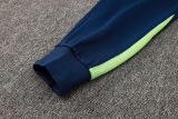 2024/25 Brazil Blue Hoody Zipper Jacket Tracksuit