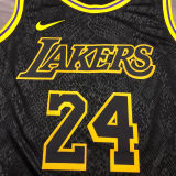 LA Lakers Bryant #24 Black Snake NBA Jerseys Hot Pressed