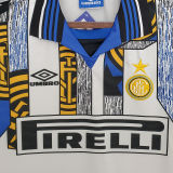 1995/96 In Milan Away White Retro Soccer Jersey
