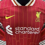 2024/25 LFC Home Red Player Version Long Sleeve Soccer Jersey