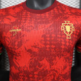 2025 Portugal Special Edition Red Player Version Soccer Jersey