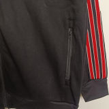 2025 M Utd Black Retro Windbreaker Jacket