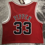 Bulls PIPPEN#33 Retro Red NBA Girl Jersey