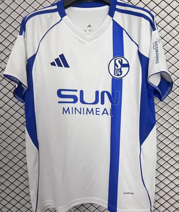 2025/26 Schalke 04 Away White Fans Soccer Jersey