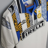 1995/96 In Milan Away White Retro Soccer Jersey