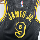 2025 Lakers JAMES JR. #9 Black NBA Jerseys 热压