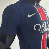 2024/25 PSG Home Blue Champion Style Player Version Soccer Jersey 前后带星塔