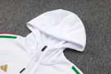 2025 Italy White Hoody Zipper Jacket Windbreaker