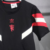 2025 M Utd Black Cotton Retro Style Jersey