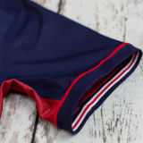 2002 England Away Blue & Red Retro Soccer Jersey (Double-sided)  双面