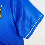 1996 Brazil Away Blue Retro Soccer Jersey