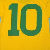 1970 Brazil Home Yellow Retro Soccer Jersey