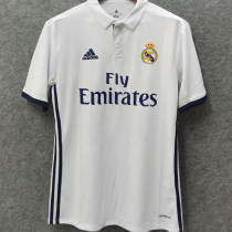 2016/17 RM White Home Retro Soccer Jersey