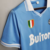 1986/87 Napoli Home Blue Retro Soccer Jersey