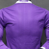 2016/17 RM Purple Away Retro Player Version Long Sleeve Soccer Jersey （No Logo）  光板
