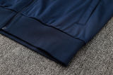 2025 France Sapphire Blue Hoody Zipper Jacket Windbreaker
