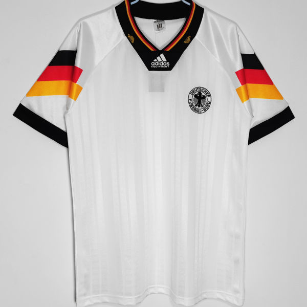 1992 Germany Home White Retro Soccer Jersey