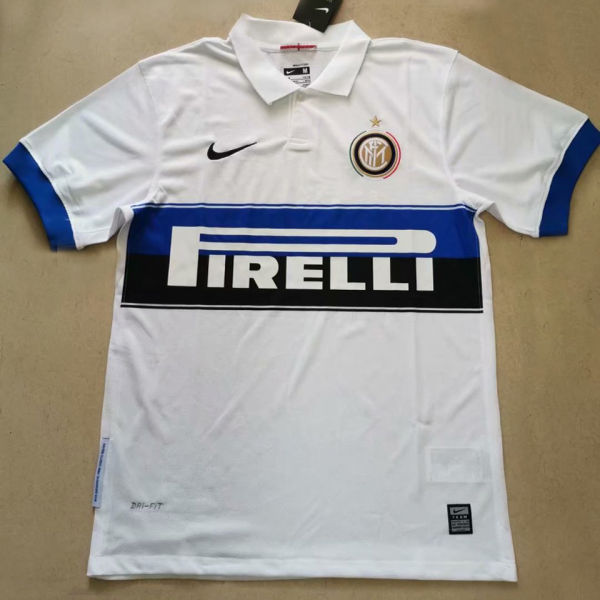 2009/10 In Milan Away White Retro Soccer Jersey