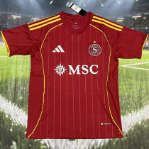 2025/26 Servette FC Home Red Fans Soccer Jersey 塞尔维特