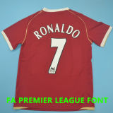 RONALDO #7 M Utd Home Retro Jersey 2006/07  (Have Patch 带双臂章 FA Premier League Font 英超字体 )