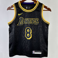 Lakers BRYANT #8 Black Kids NBA Jersey