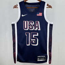2025 Team USA BOOKER #15 Sapphire Blue NBA Jerseys
