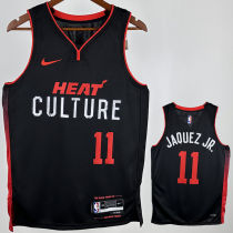 2024/25 Miami Heat JAQUEZ JR. #11 Black City Edition NBA Jerseys